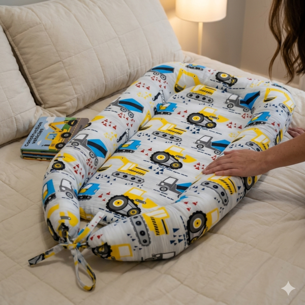 Бебешко гнездо „Строителни машини“